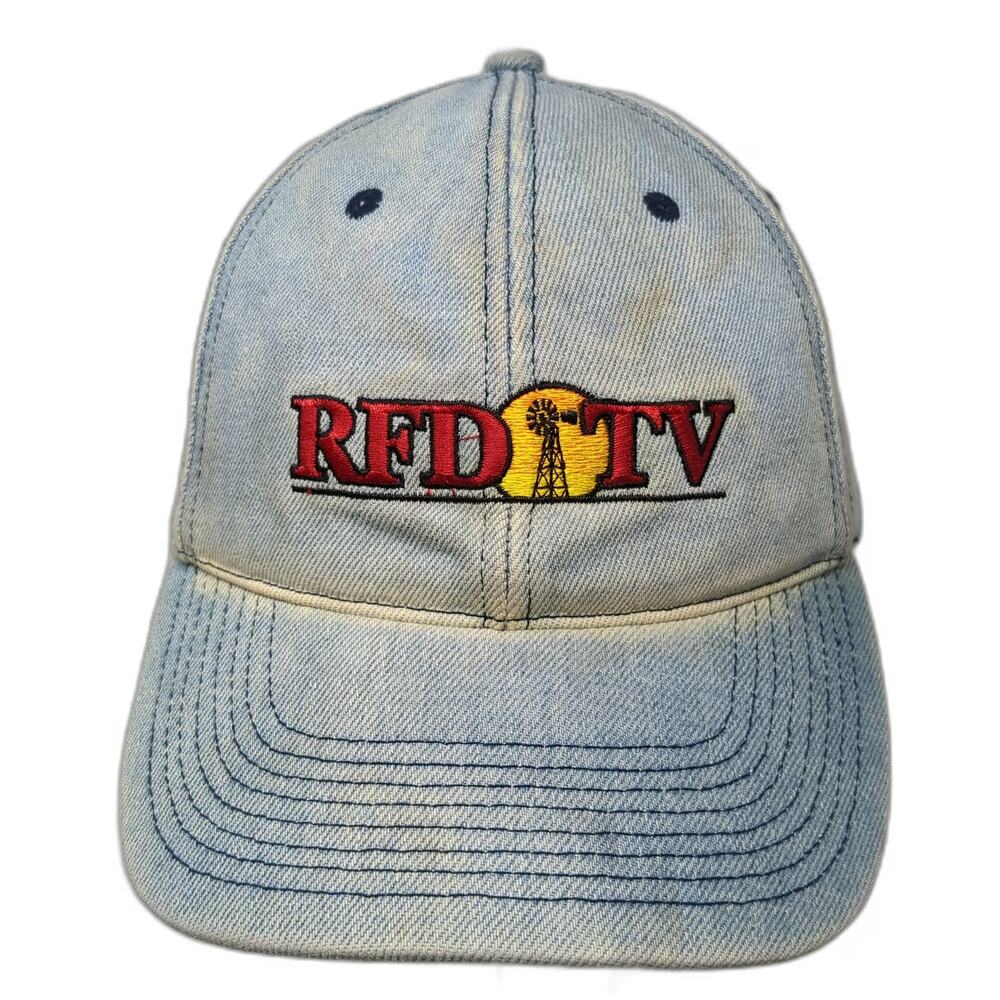 kati RFD-TV Denim Baseball Cap Blue One Size Slideback Hat Windmill Logo Rural